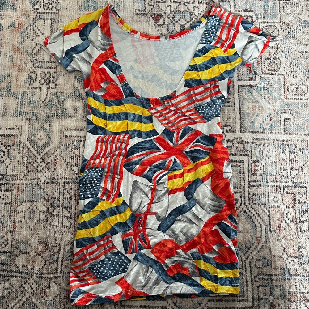 VERSACE Vintage Baroque Flags top or mini dress - Picture 5 of 5